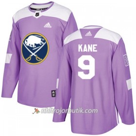Män Ishockey Buffalo Sabres Tröja Evander Kane 9 Adidas 2017-2018 Lila Fights Cancer Practice Authentic
